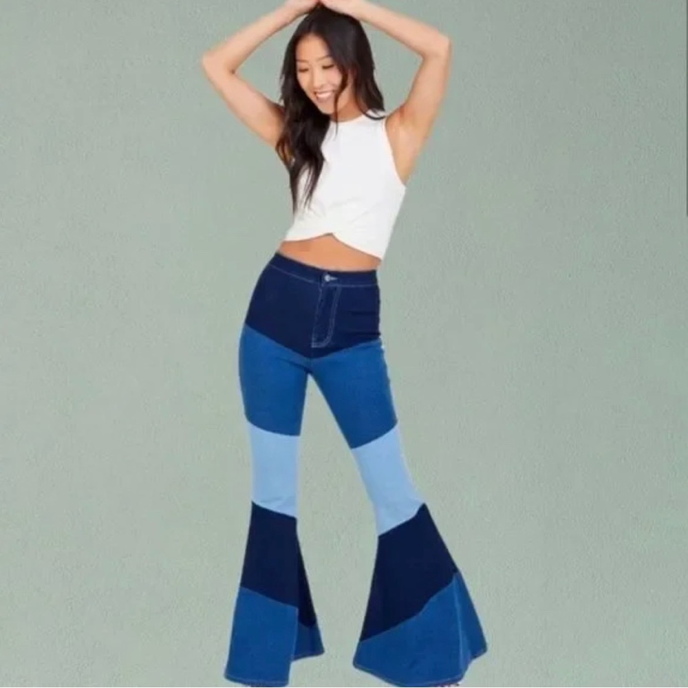 Alter’d State Colorblock Bellbottoms- Size XS